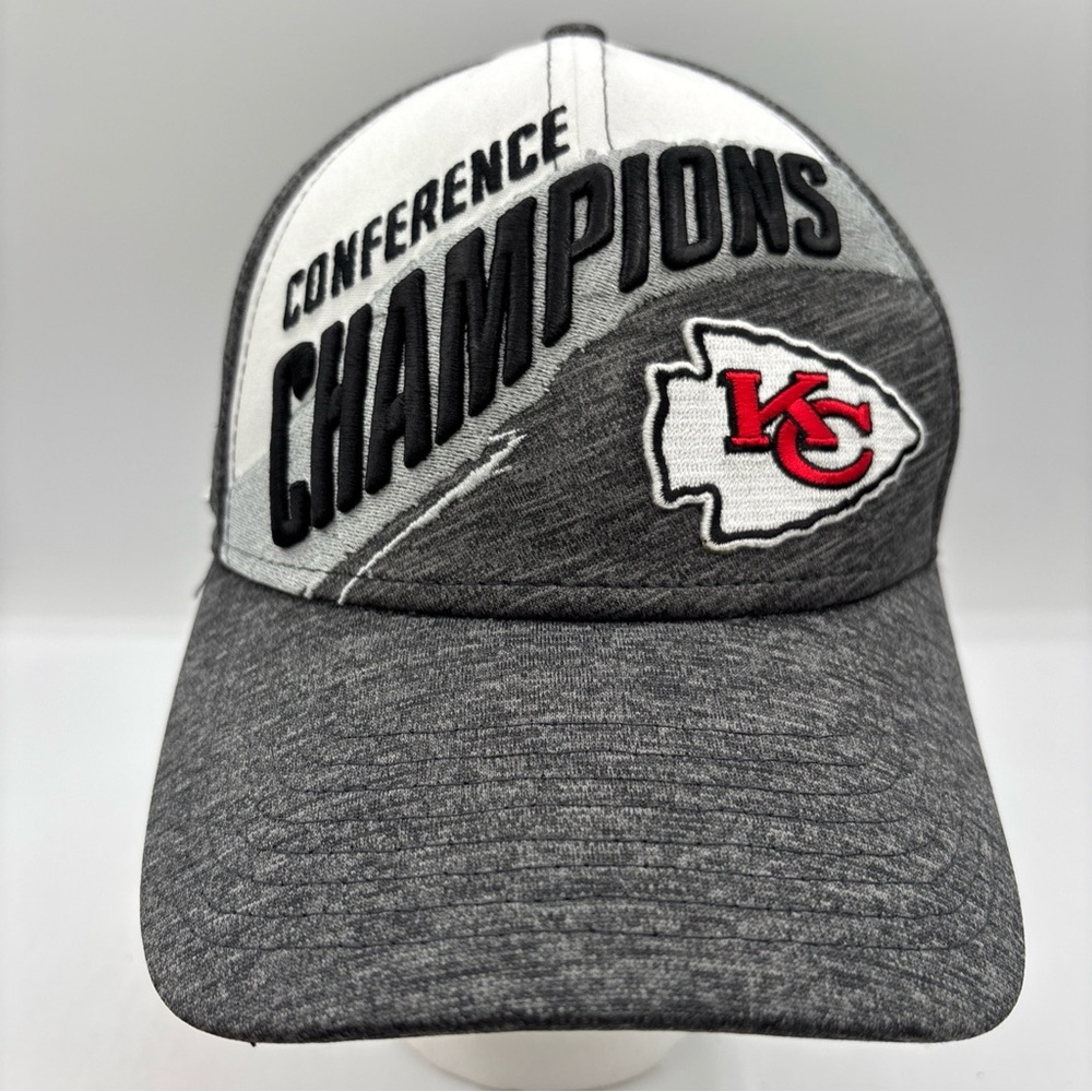 New Era Kansas City Chiefs 2020 Conference Champions Grey 9Forty Locker Room Hat